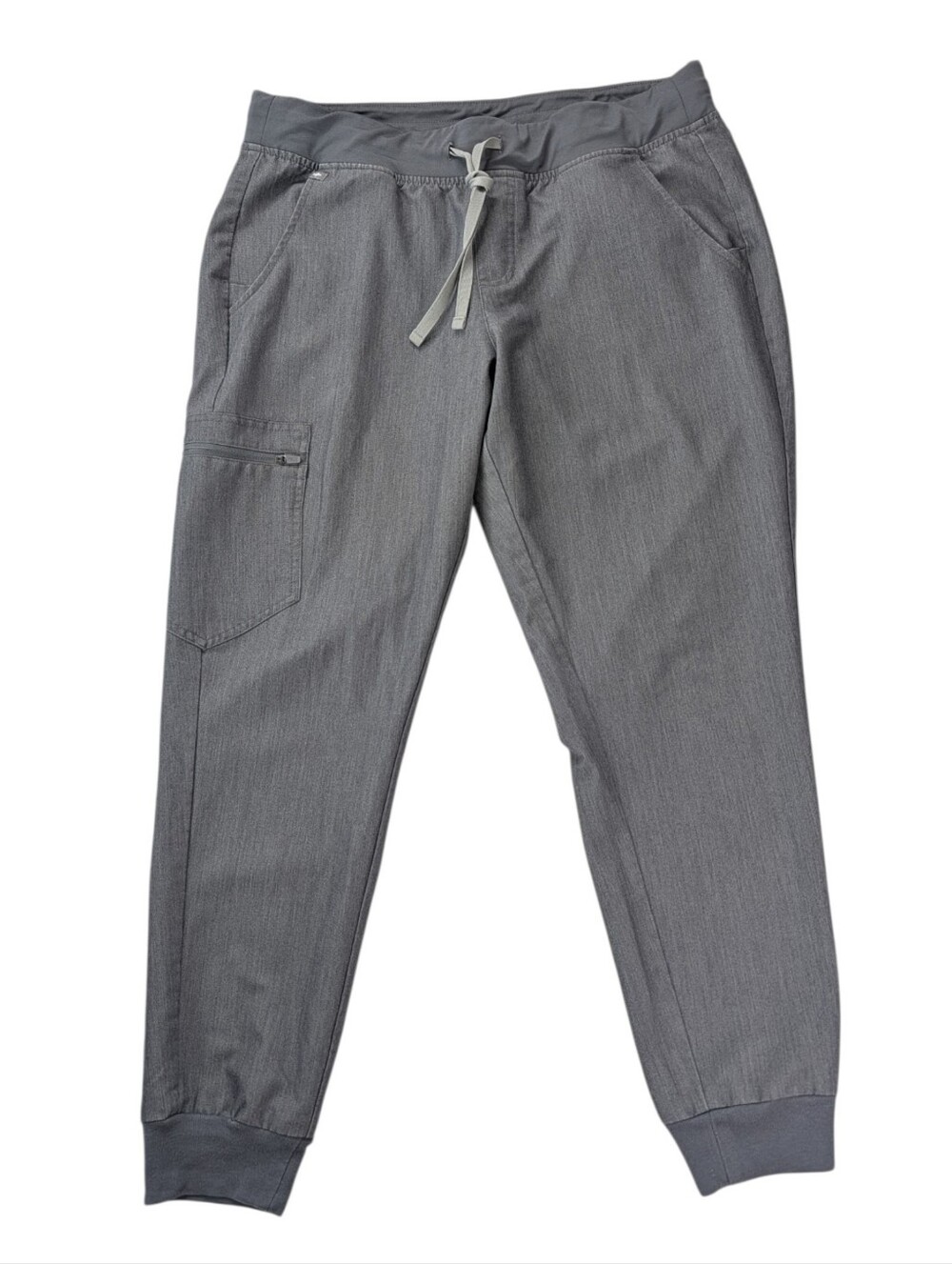 FIGS Zamora Joggers Scrub Pants Large Women's Heather Gray High Waisted Scrubs